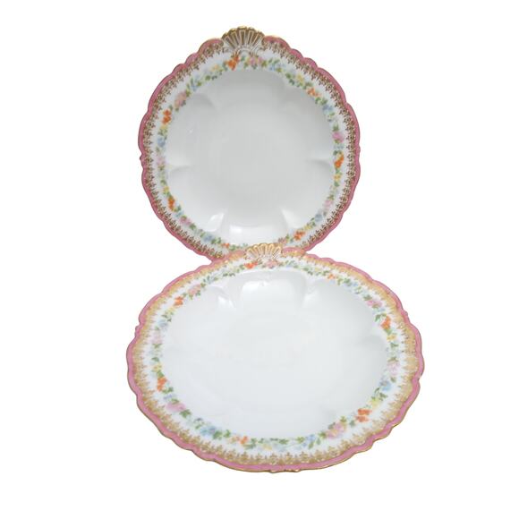 Antique Charles Ahrenfeldt A France Depose Porcelain Oyster Plates